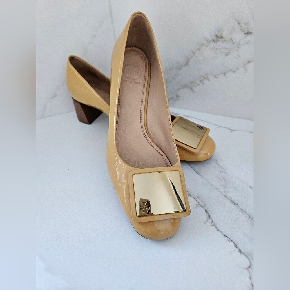 Tory Burch Shoes Cream Block Heel Sz 8